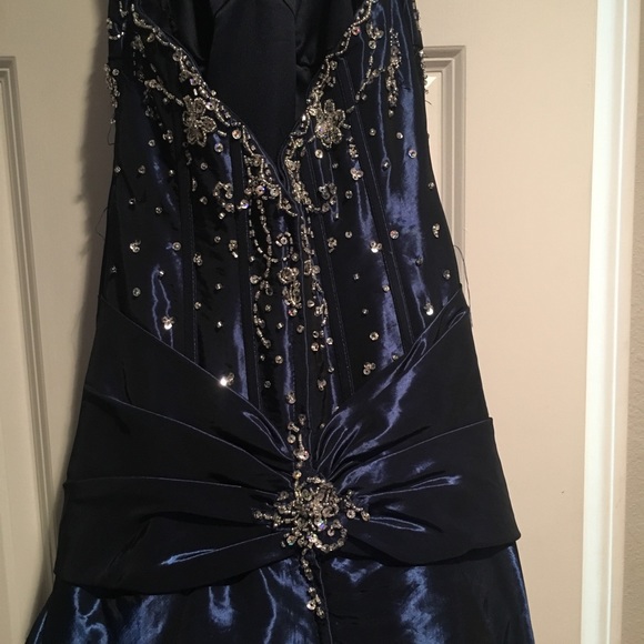 Mori Lee Prom Dress- Royal Blue Size 0 - Picture 4 of 6
